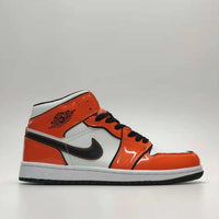 Sneakers, White Black Orange Colorway, Lace Up Design, Casual Gift for Sneaker Fans
