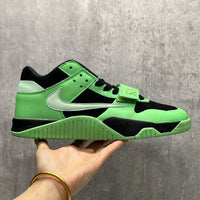 Mid Top Sneakers, Green Colorway, Lace Up Design, Casual Gift for Sneaker Fans