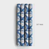 Adorable Arctic Winter Gift Wrap, Watercolor Polar Bear Wrapping Paper, Woodland Animal Gift Wrapping Paper, Christmas Birthday Paper Roll