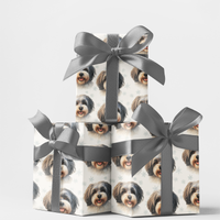Watercolor Snowflake Dog Gift Wrap, Havanese Christmas Wrapping Paper, Adorable Havanese Holiday Wrapping Paper, Winter Pet Paper Roll