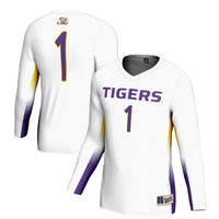 #1 LSU Tigers Lightweight Volleyball Jersey - White