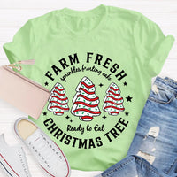 Festive Holiday Teacher Shirt, Farm Fresh Christmas Tree Teacher T-Shirt, Christmas Tree Graphic Tee, Adorable Winter Educator Present