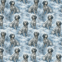 Christmas Dog Gift Wrap, English Setter Wrapping Paper, Snowy Spotted Pup Present Paper, Winter Pet Holiday Paper, Dog Lover Xmas Gift Wrap