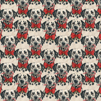 Red Bow Tie Dog Gift Wrap Roll, Dalmatian Christmas Wrapping Paper, Festive Spotted Puppy Holiday Wrapping Paper, Dog Lover Present Wrap