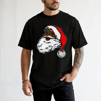 African American Santa Claus Shirt, Black Santa T-Shirt, Inclusive Holiday Graphic Tee, Retro Xmas Santa T-Shirt, Christmas Present for Family