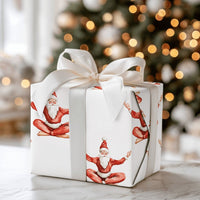 Yoga Santa Christmas Wrapping Paper, Watercolor Meditating Santa Wrapping Paper, Zen Holiday Gift Wrap, Mindful Gift Wrapping Paper Roll