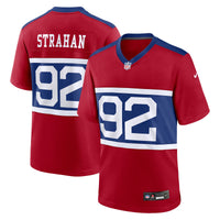 New York Giants Michael Strahan Century Red Alternate Retired Player Game Jersey