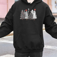 Minimalist Pine Forest Hoodie, Christmas Tree Hoodie, Modern Winter Nature Sweatshirt, Comfy Holiday Graphic Hoodie, Holiday Present for Her