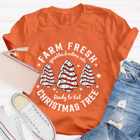 Festive Holiday Teacher Shirt, Farm Fresh Christmas Tree Teacher T-Shirt, Christmas Tree Graphic Tee, Adorable Winter Educator Present