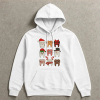 Humorous Dental Hygienist Holiday Sweatshirt, Christmas Teeth Hoodie, Dentist Office Pullover Hoodie, Dental Assistant Adorable Xmas Hooded Top