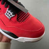 Mid Top Sneakers, Red Black Colorway, Lace Up Design, Casual Gift for Sneaker Fans