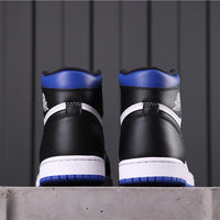 High Top Sneakers, Black Blue White Colorway, Lace Up Design, Casual Gift for Sneaker Fans