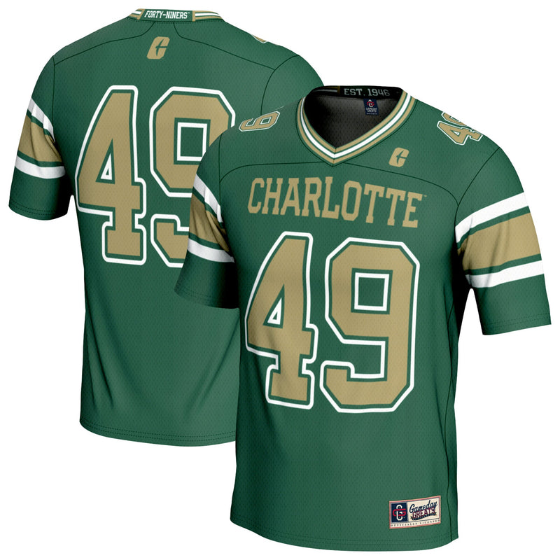 #49 Charlotte 49ers Lightweight Football Fashion Jersey - Green
