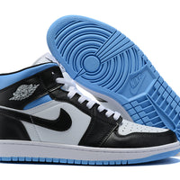 Sneakers, Blue White Black Colorway, Lace Up Design, Casual Gift for Sneaker Fans