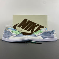 Low Top Sneakers, White Green Gray Colorway, Reverse Hook Design, Lace Up Design, Casual Gift for Sneaker Fans