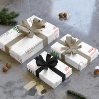 Snowflake Holiday Gift Wrap, Merry Christmas Wrapping Paper, Winter Xmas Gift Wrapping Paper, Classic Holiday Wrap Roll, Family Presents