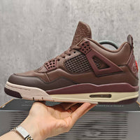 Mid Top Sneakers, Brown Colorway, Lace Up Design, Casual Gift for Sneaker Fans