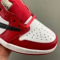 Low Top Sneakers, White Red Colorway, Reverse Hook Design, Lace Up Design, Casual Gift for Sneaker Fans
