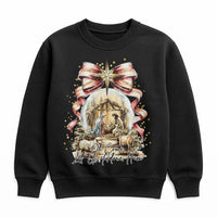 Watercolor Nativity Scene Crewneck, Oh Come Let Us Adore Him Sweatshirt, Christian Holiday Sweater, Religious Christmas Sweatshirt