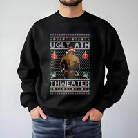 Humorous Boxing Meme Holiday Sweater, Ugly Ath Thweater Christmas Sweatshirt, Retro Boxing Xmas Crewneck, Viral Boxing Holiday Sweatshirt Present