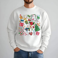 Festive Nurse Holiday Sweater, Nurse Christmas Sweatshirt, Adorable RN LPN Crewneck, Medical School Pullover, Hospital Nurse Sweatshirt Present