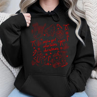 Coquette Bow Christmas Sweatshirt, Just a Girl Who Loves Christmas Hoodie, Adorable Girly Holiday Pullover, Festive Christmas Hoodie for Her
