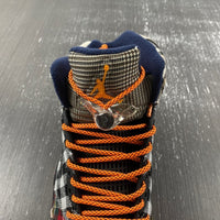 Retro Low Top Sneakers, Black Orange Colorway, Lace Up Design, Casual Gift for Sneaker Fans