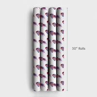 Coastal Holiday Gift Wrap, Jellyfish Christmas Wrapping Paper, Santa Hat Sea Life Present Wrap Roll, Ocean Lover Christmas Wrapping Paper