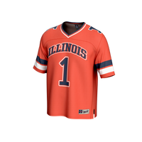 #1 Illinois Fighting Illini Collegiate Football Fashion Jersey - Orange