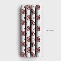 Watercolor Gamer Santa Gift Wrap, Gaming Santa Wrapping Paper, Video Game Christmas Wrapping Paper, Holiday Gamer Gift Wrap Roll
