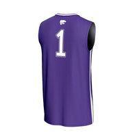 #1 Kansas State Wildcats Lightweight Collegiate Basketball Fashion Jersey - Purple