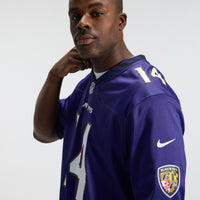 Baltimore Ravens Kyle Hamilton Purple Team Game Jersey