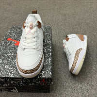 Low Top Basketball Shoes, White Pink Brown Colorway, Lace Up Design, Casual Gift for Shoe Lovers