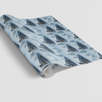Winter Locomotive Gift Wrap, Frostline Express Train Wrapping Paper, Vintage Christmas Train Present Wrap, Holiday Gift Wrapping Paper Roll