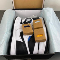 High Top Sneakers, Blue White Black Colorway, Lace Up Design, Casual Gift for Sneaker Fans