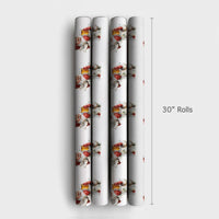 Humorous Beer Mug Holiday Gift Wrap, Beer Drinking Santa Wrapping Paper, Watercolor Santa Beer Wrapping Paper, Adult Christmas Wrapping Paper