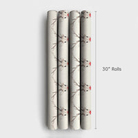 Watercolor Reindeer Wrapping Paper, Red Nosed Reindeer Wrapping Paper, Rustic Holiday Gift Wrap, Christmas Present Wrapping Paper