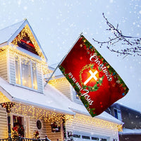 Christian Christmas Holiday Decor Flag, It's All About Jesus House Flag, Double-Sided Religious Nativity Flag, Faith Yard Banner Present