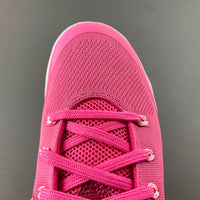 Low Top Sneakers, White Pink Colorway, Lace Up Design, Casual Gift for Sneaker Fans