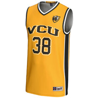 #38 VCU Rams Lightweight Basketball Jersey - Gold