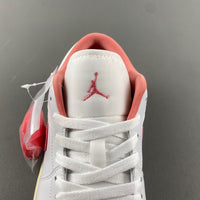 Low Top Sneakers, White Red Gray Colorway, Lace Up Design, Casual Gift for Sneaker Fans