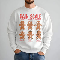 Humorous Nurse Christmas Sweatshirt, Pain Scale Gingerbread Sweatshirt, Medical Ugly Sweater Crewneck, Holiday Present Nurse Student Sweatshirt