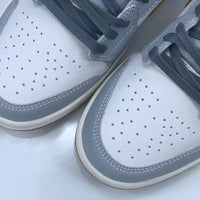 Low Top Sneakers, Gray White Colorway, Lace Up Design, Casual Gift for Sneaker Fans