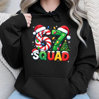 Candy Cane Number Graphic Hoodie, 67 Squad Christmas Hoodie, Matching Family Holiday Hoodie, Festive Winter Group Sweatshirt Present