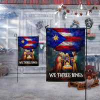 Boricua Christmas Holiday Yard Flag, Three Kings Nativity Puerto Rico Garden Flag, Double-Sided Wise Men Lawn Flag, Religious Epiphany Decor