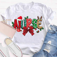 Festive Holiday Nurse Shirt, Christmas School Nurse T-Shirt, Adorable Winter Medical Graphic Tee, School Nursing Staff Appreciation Tee Present