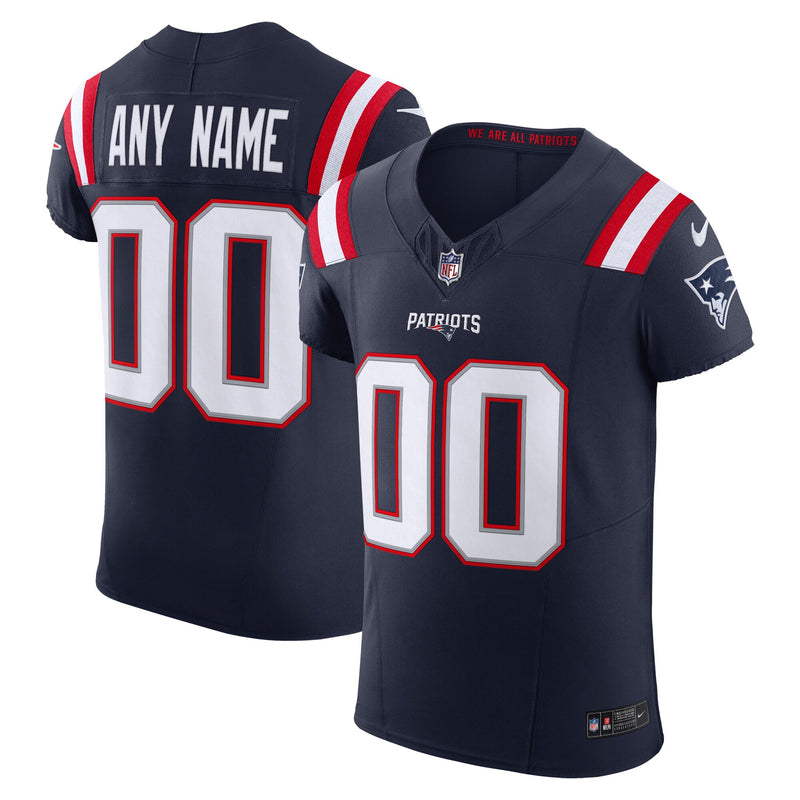 New England Patriots Navy Elite Custom Jersey