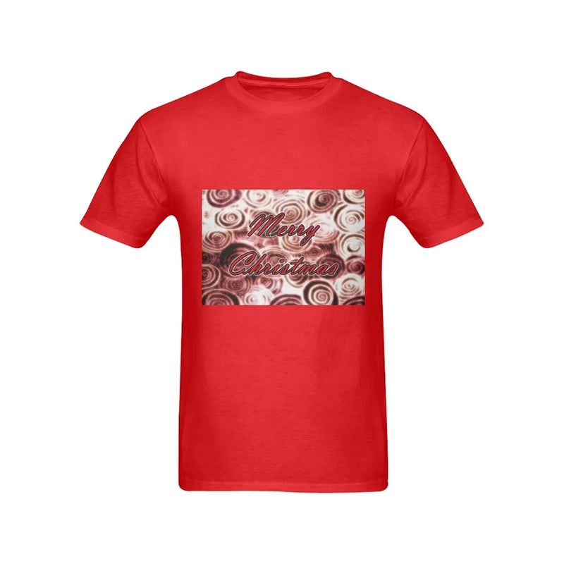 Festive Holiday Typography Graphic Tee, Merry Christmas Swirls T-Shirt, Elegant Xmas Season Shirt, Family Christmas Present for Men