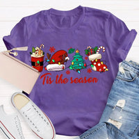 Festive Holiday Graphic Tee, Christmas Tree Santa Hat T-Shirt, Adorable Merry Christmas Winter Shirt, Family Holiday Apparel for Men Women