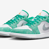 Low Top Sneakers, Green White Colorway, Lace Up Design, Casual Gift for Sneaker Fans